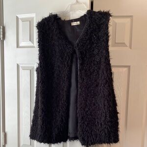 Black Fuzzy Vest